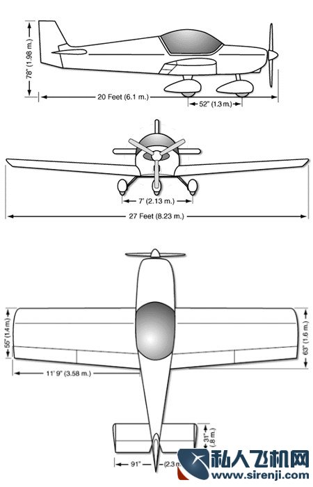 Zodiac CH601飞机结构图